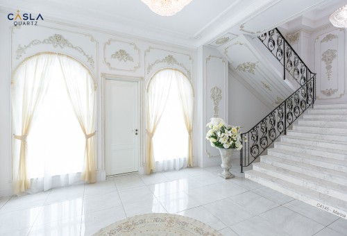 Ứng dụng tuyệt vời của đá quartz cho căn hộ duplex sang trọng