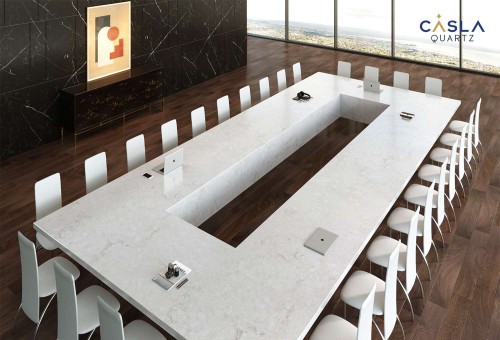 5 mẫu bàn phòng họp đá nhân tạo đẹp mắt và thời thượng