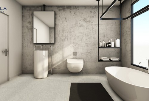 Phong cách Industrial hoàn hảo với bê tông thiết kế từ đá nhân tạo